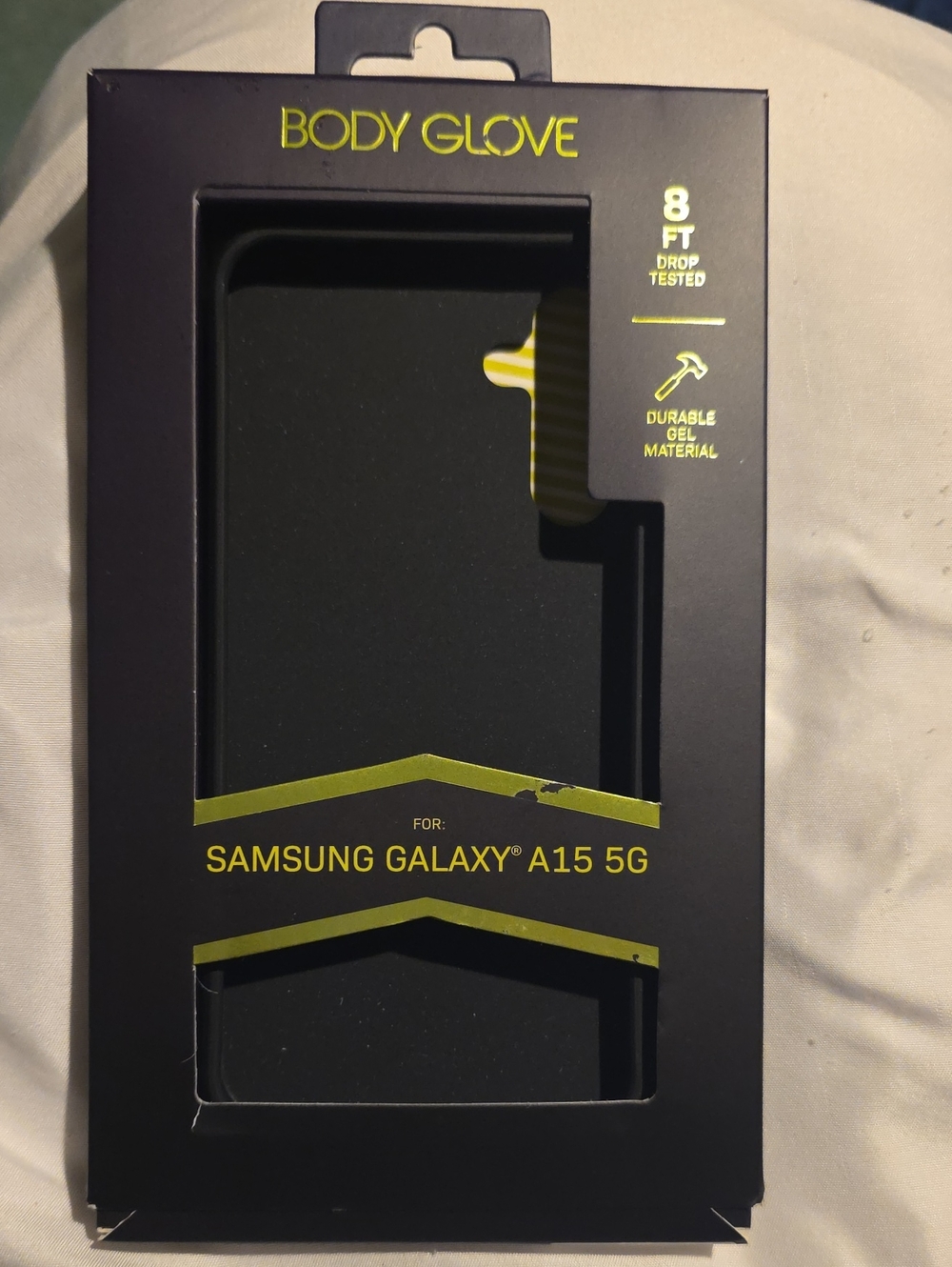 Body Glove Black and Yellow Samsung Galaxy A15 5G Case Packaging